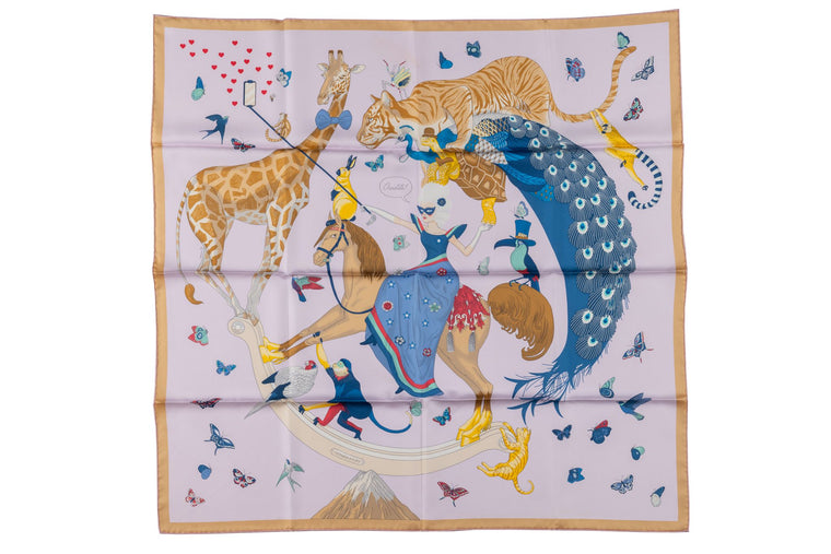 Hermès New  Beige "Story" Scarf