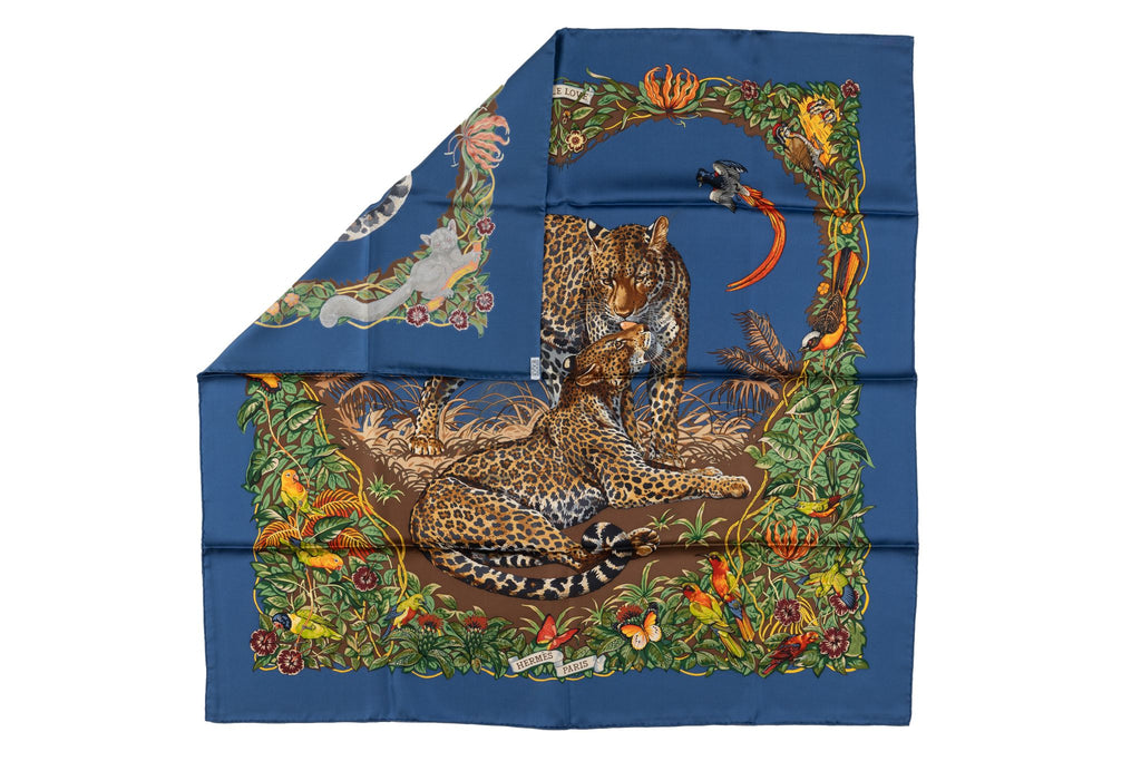 Hermès âœJungle Loveâœ Silk Scarf Dallet