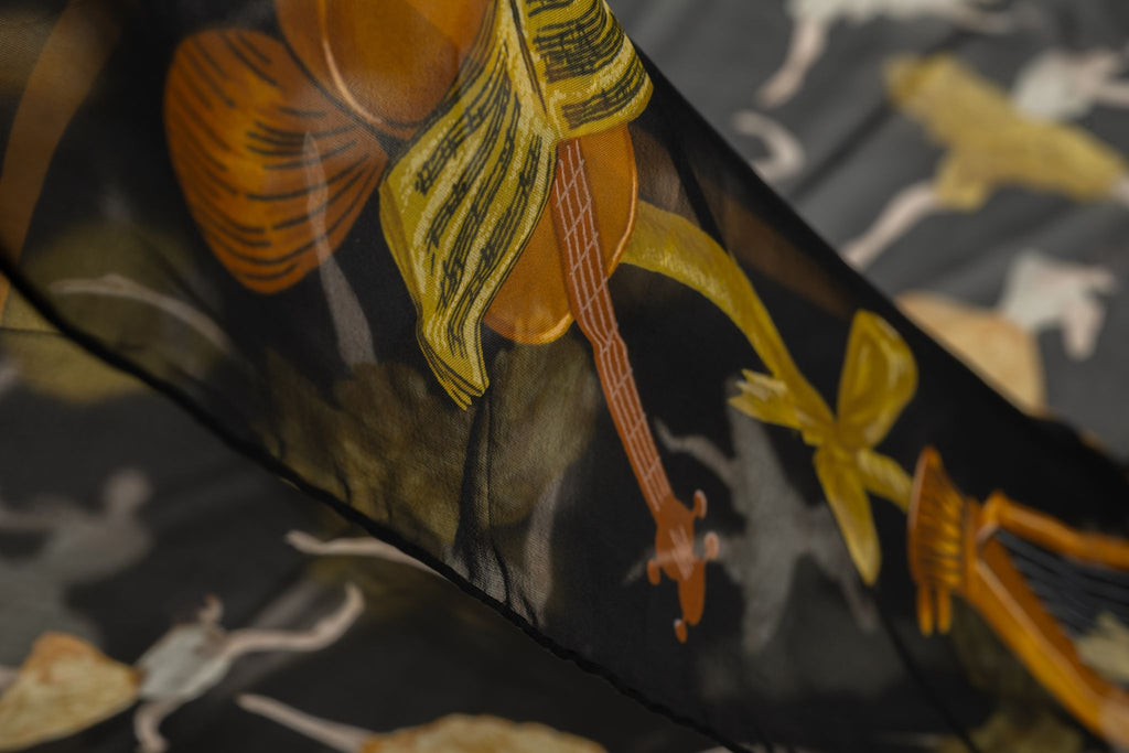 Hermès "La Danse" Silk Chiffon Scarf