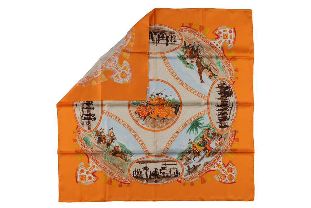 Hermès âœCavaliers Peulsâœ Silk Scarf