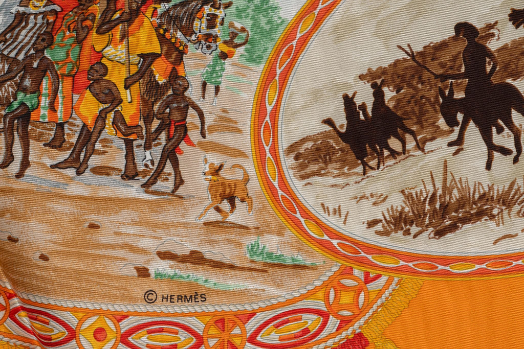 Hermès âœCavaliers Peulsâœ Silk Scarf