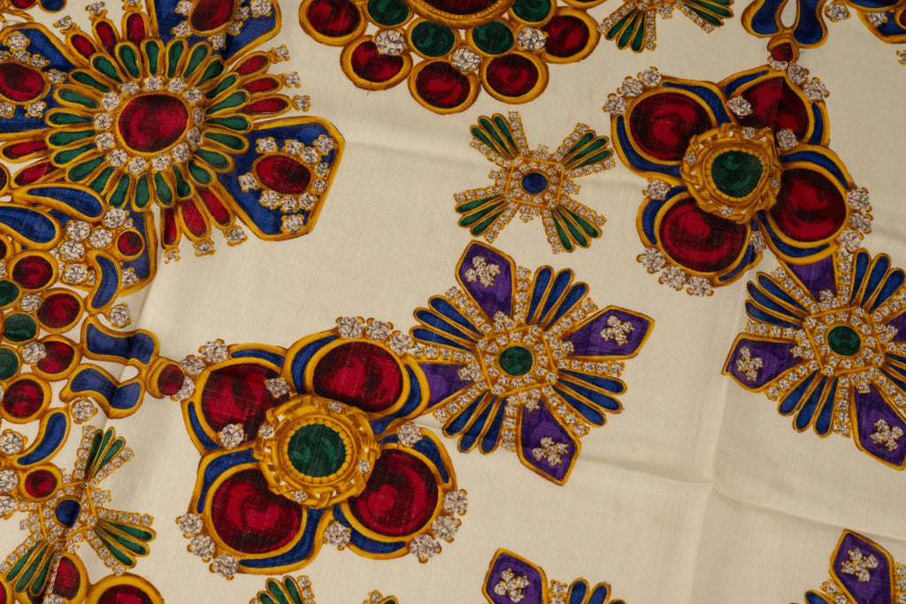 Chanel Gripoix Jewellery Wool Shawl