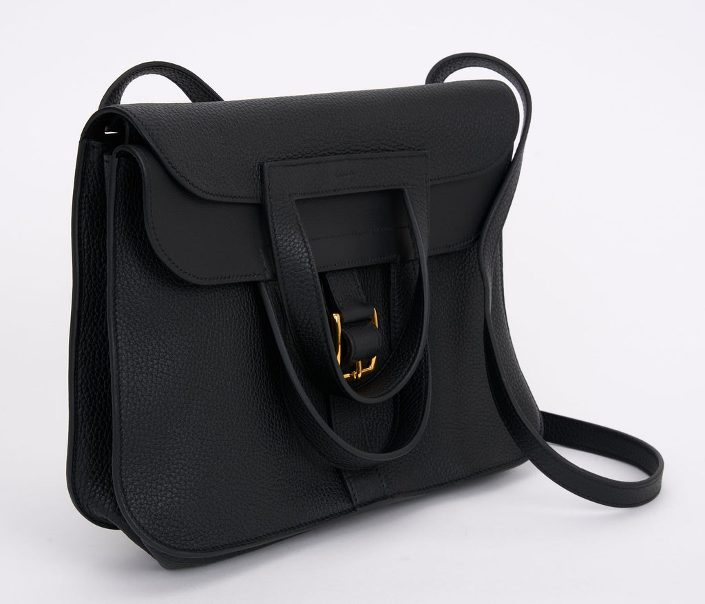 Hermès Black Togo Halzan 31 Caban