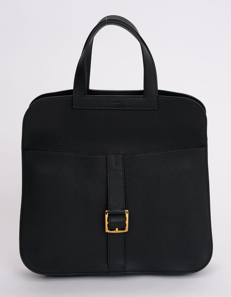 Hermès Black Togo Halzan 31 Caban