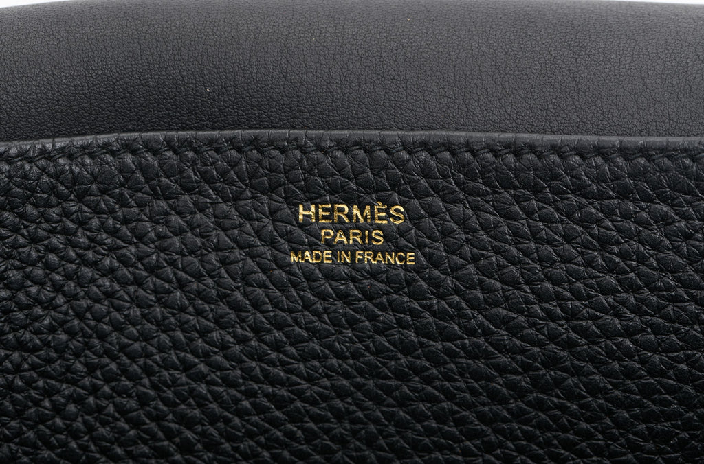 Hermès Black Togo Halzan 31 Caban