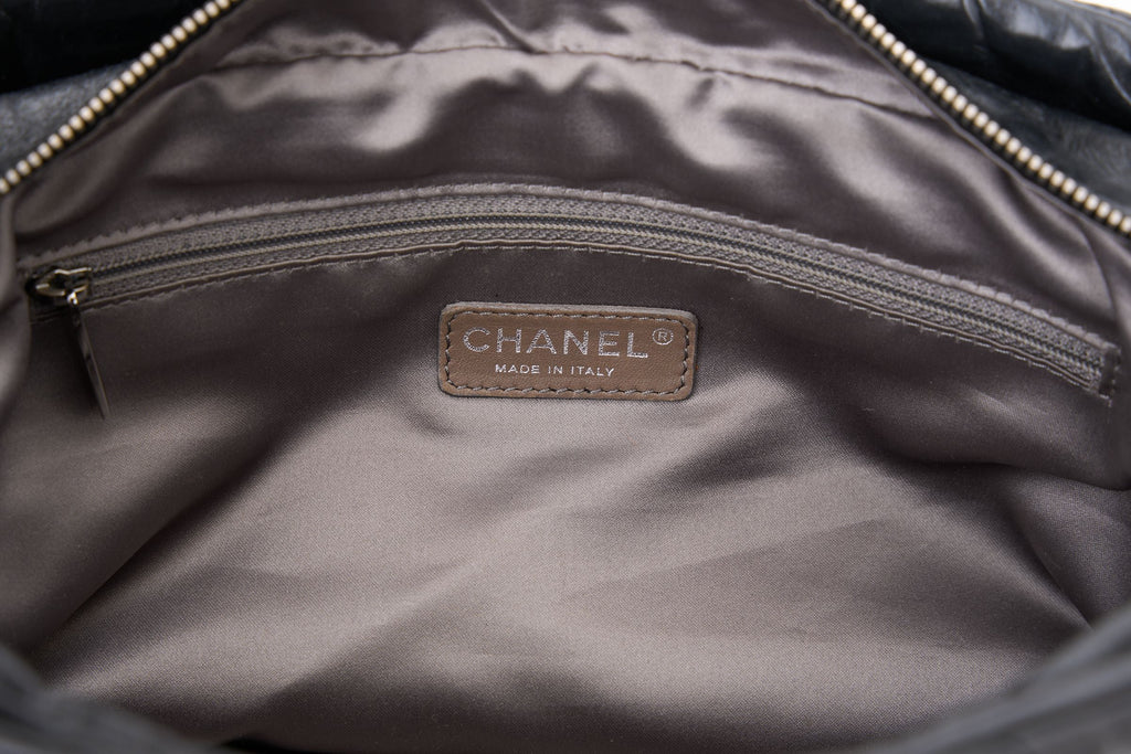 Chanel Black Twisted Leather Shoulder