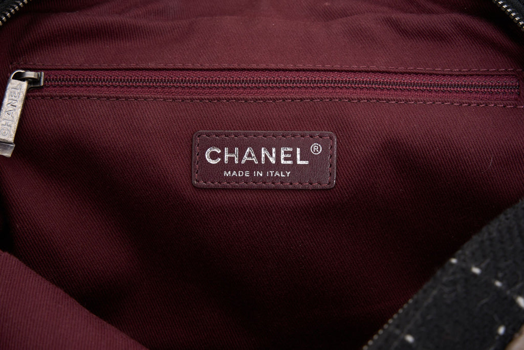 Chanel Taupe Tweed Portobello Flap Bag