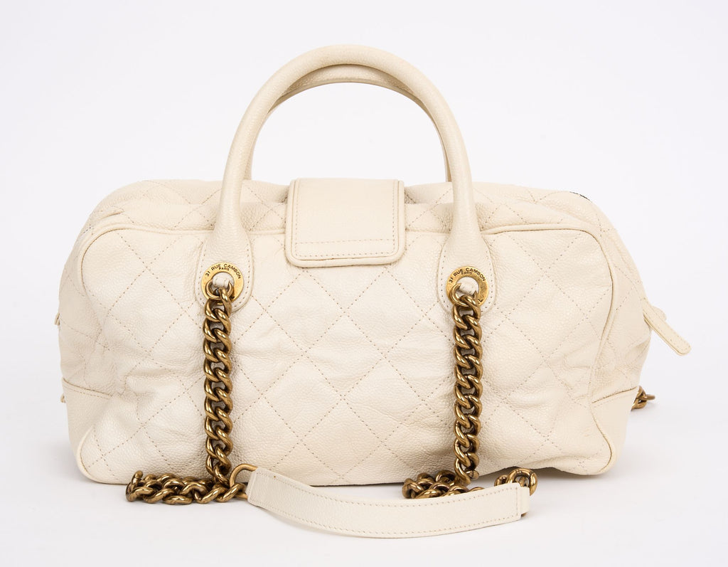 Chanel Cream Gold Shiva Bowling Bag