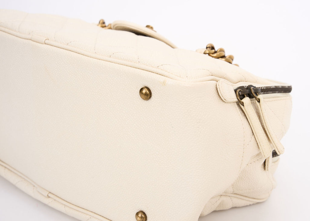 Chanel Cream Gold Shiva Bowling Bag