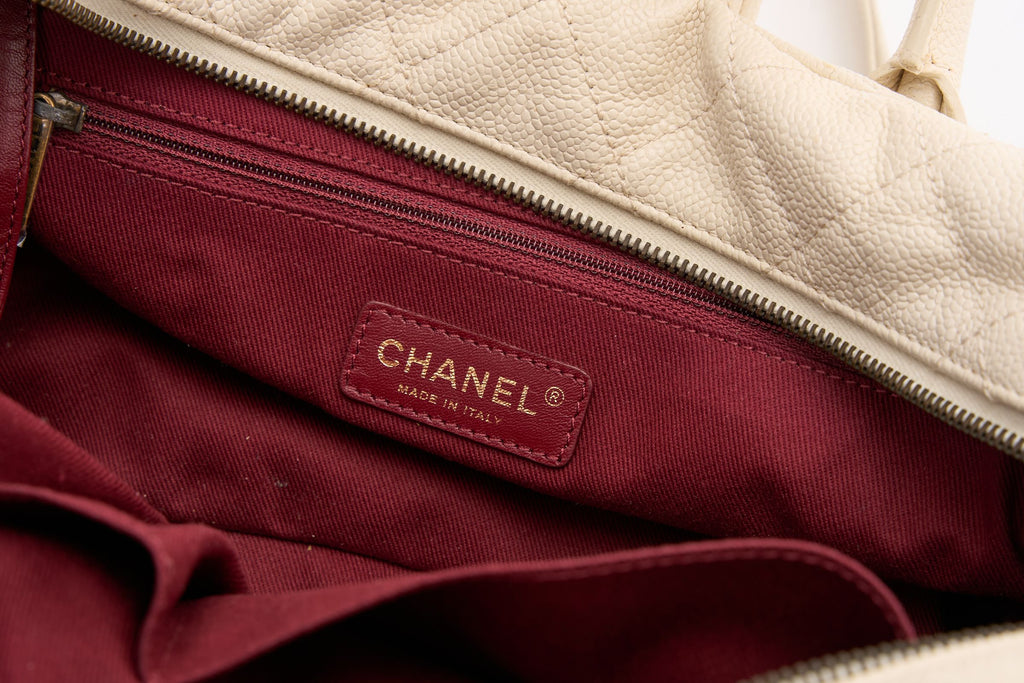 Chanel Cream Gold Shiva Bowling Bag