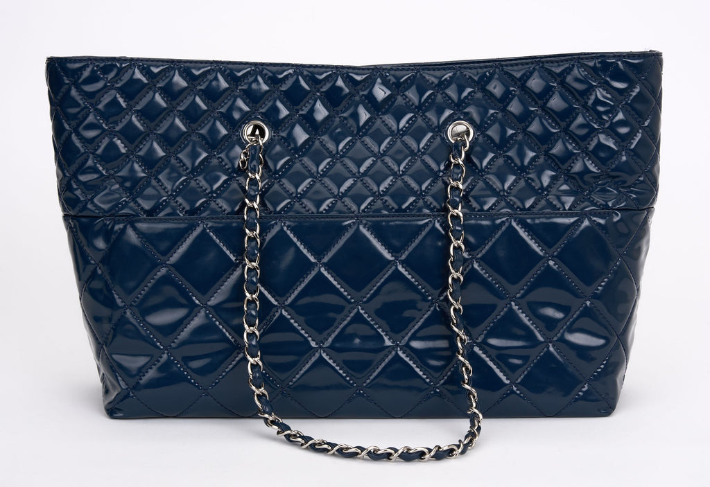 Chanel Navy Patent In the Business Tote