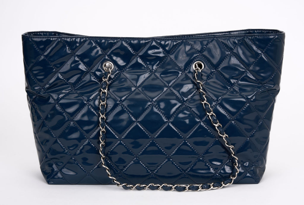 Chanel Navy Patent In the Business Tote