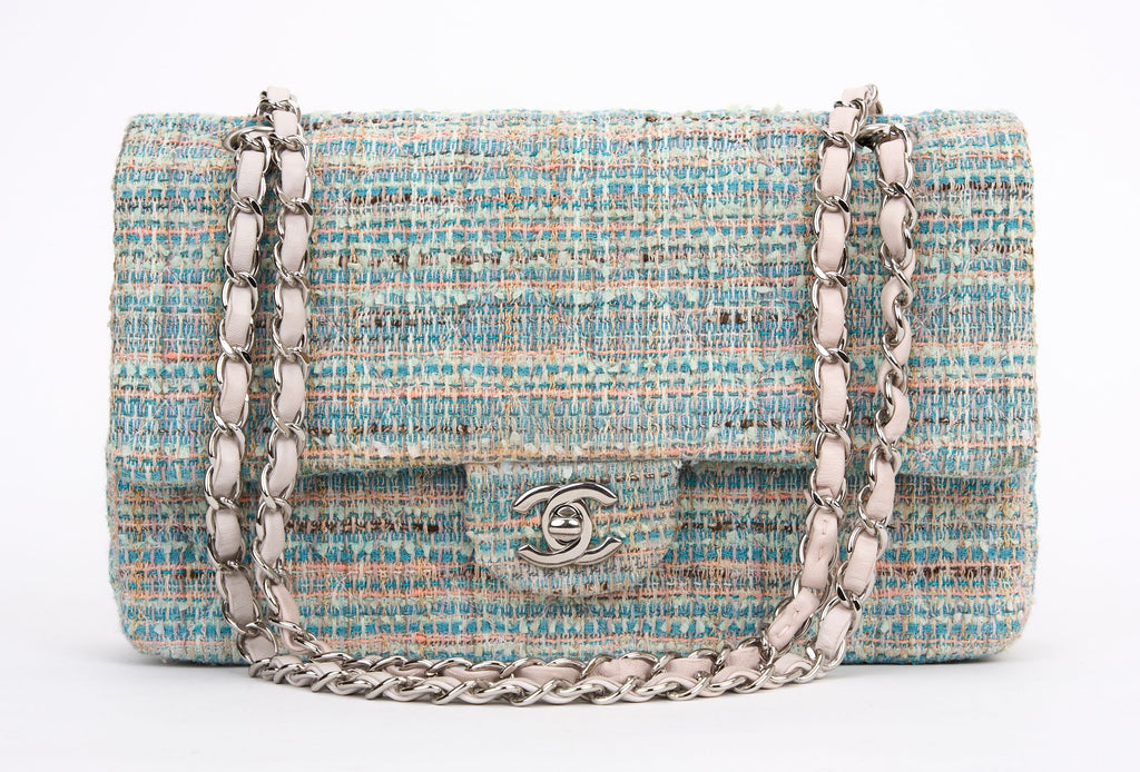 Chanel Classic Double Flap Quilted Tweed