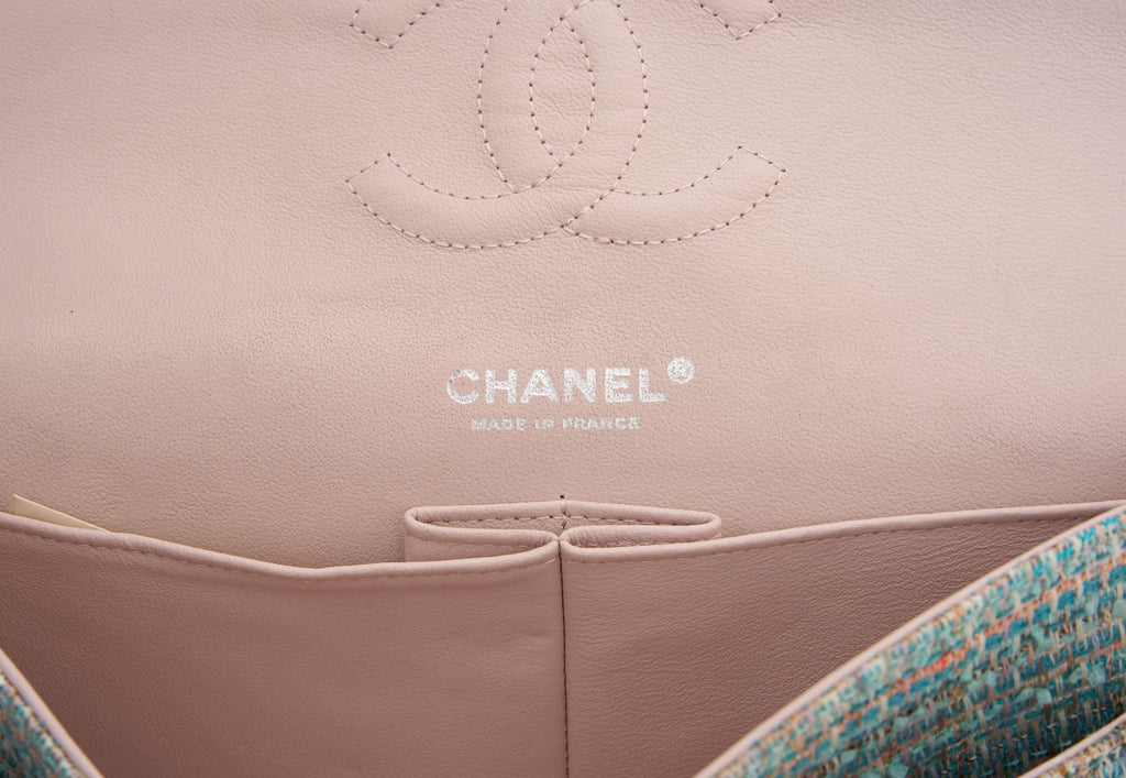 Chanel Classic Double Flap Quilted Tweed