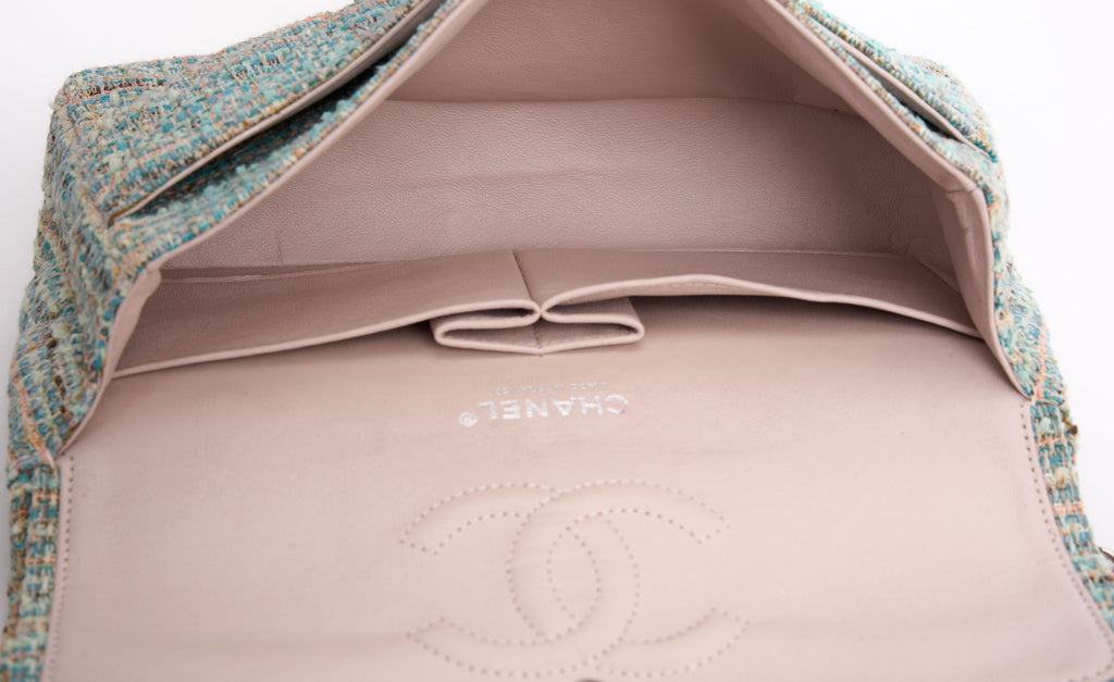 Chanel Classic Double Flap Quilted Tweed