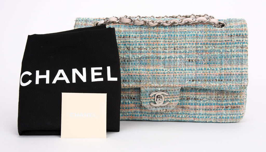 Chanel Classic Double Flap Quilted Tweed