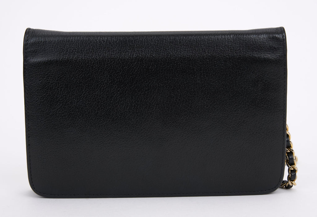 Chanel Caviar Camellia Wallet on Chain