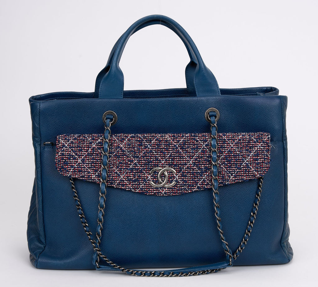 Chanel Break Shopping Tote Caviar/Tweed