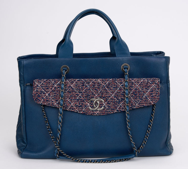 Chanel Break Shopping Tote Caviar/Tweed