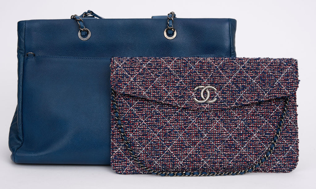 Chanel Break Shopping Tote Caviar/Tweed