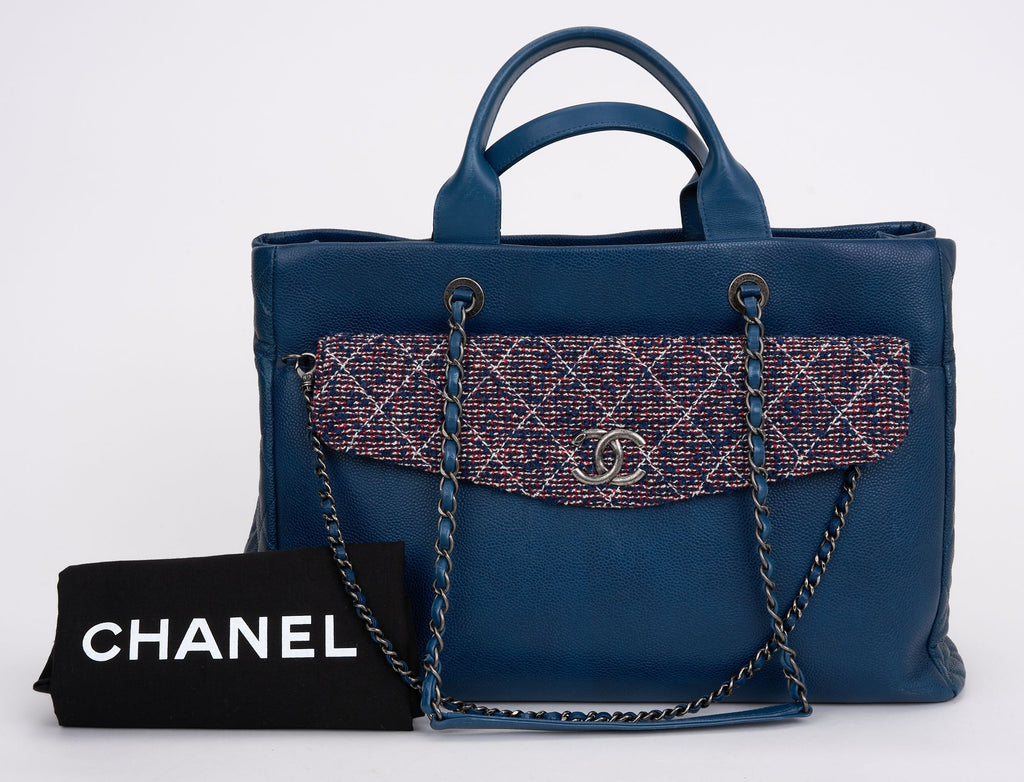 Chanel Break Shopping Tote Caviar/Tweed