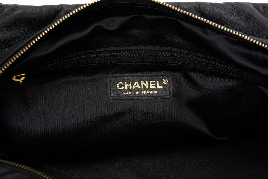 Chanel Black Quilted  Lady Braid Satchel