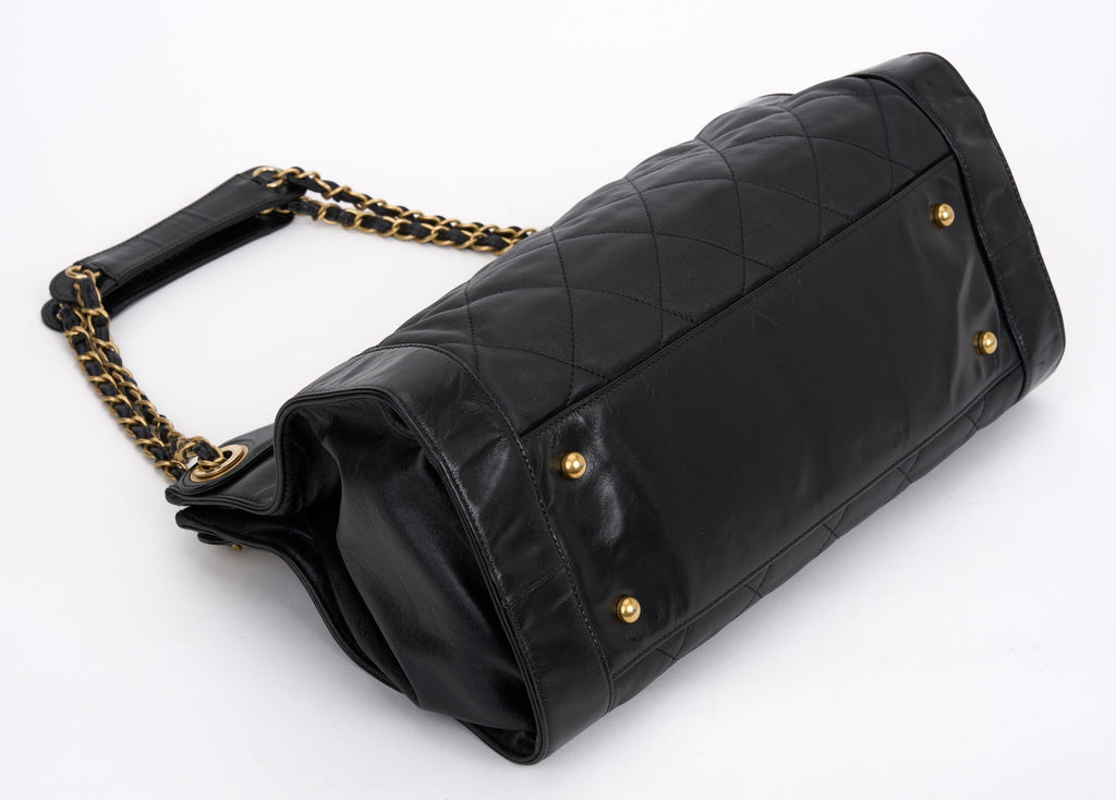 Chanel Black Calfskin Shopper Tote