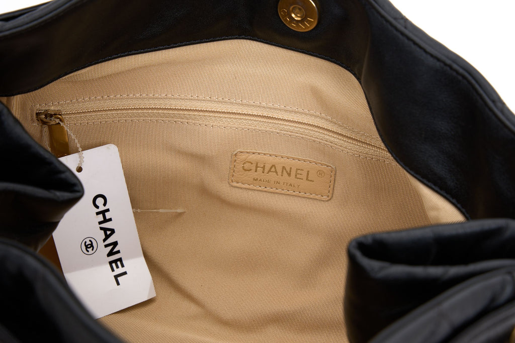 Chanel Black Calfskin Shopper Tote