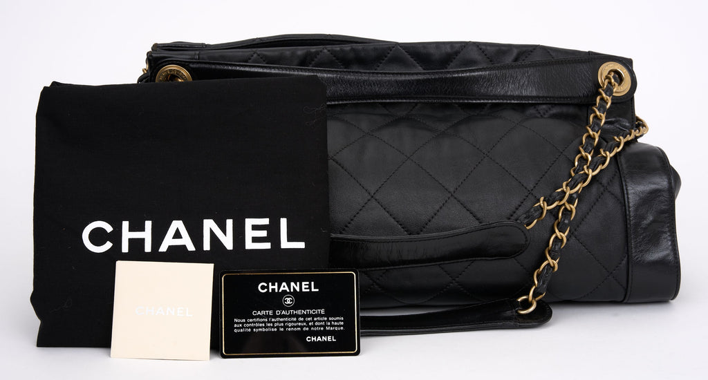 Chanel Black Calfskin Shopper Tote