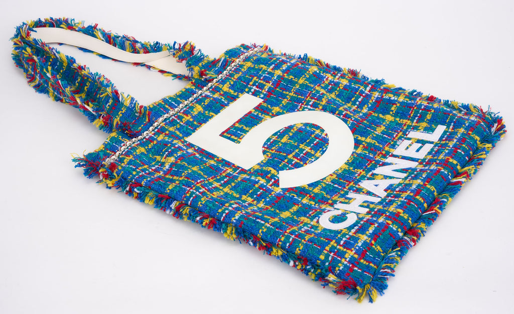 Chanel 5 Multicolor Tweed Tote