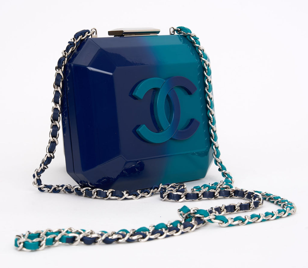 Chanel Ombre Plexiglass Clutch on Chain