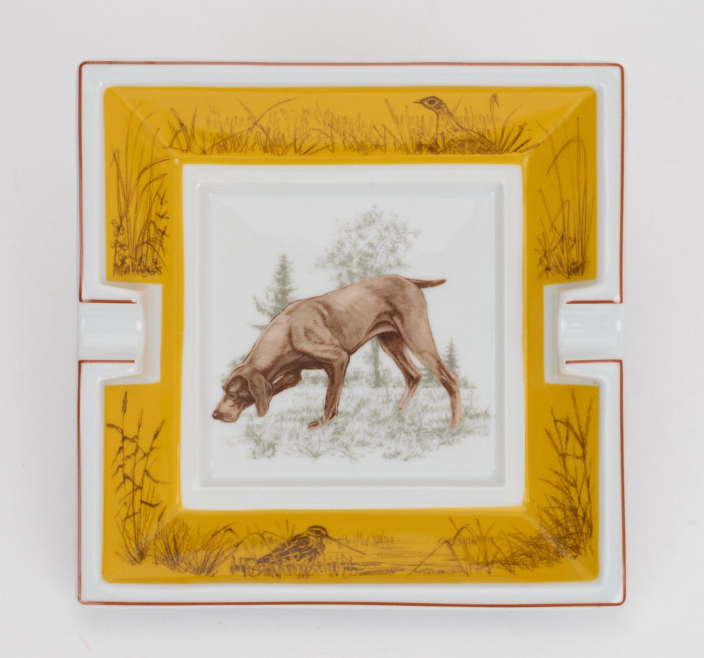 Hermès Braque Allemand Limoges Ashtray