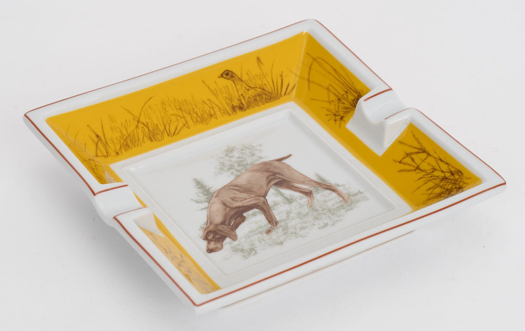 Hermès Braque Allemand Limoges Ashtray