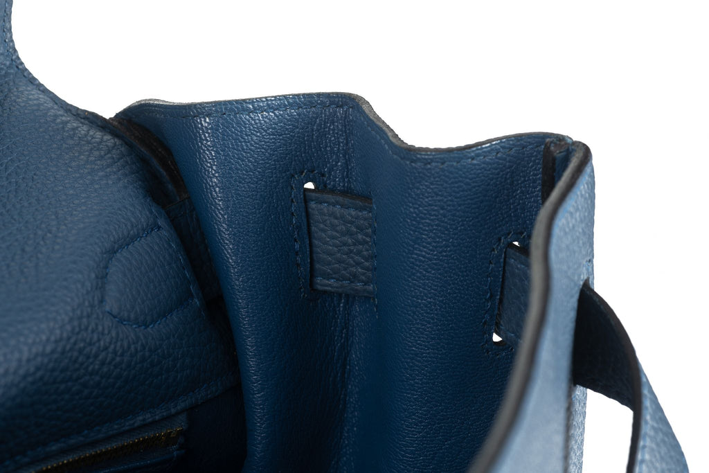 Hermès Blue Brighton Kelly Retourne 40