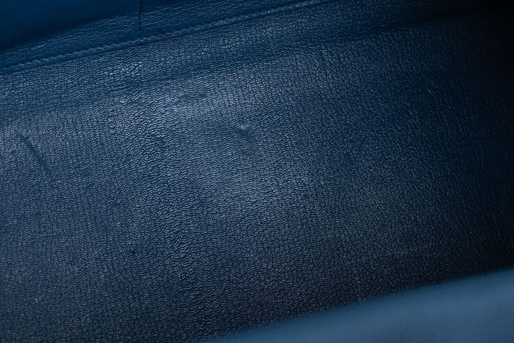 Hermès Blue Brighton Kelly Retourne 40