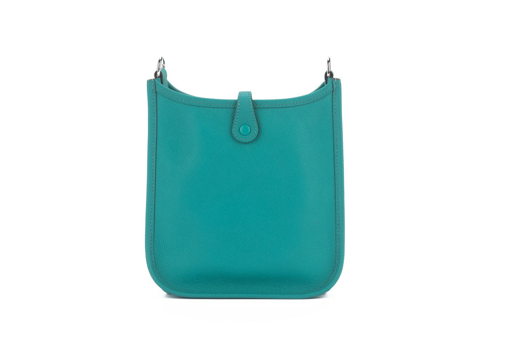 Hermès Mini Evelyne Blue Paon Epsom