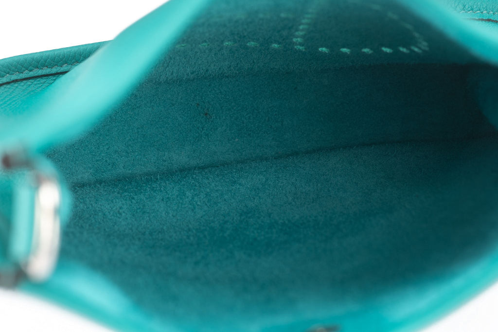 Hermès Mini Evelyne Blue Paon Epsom