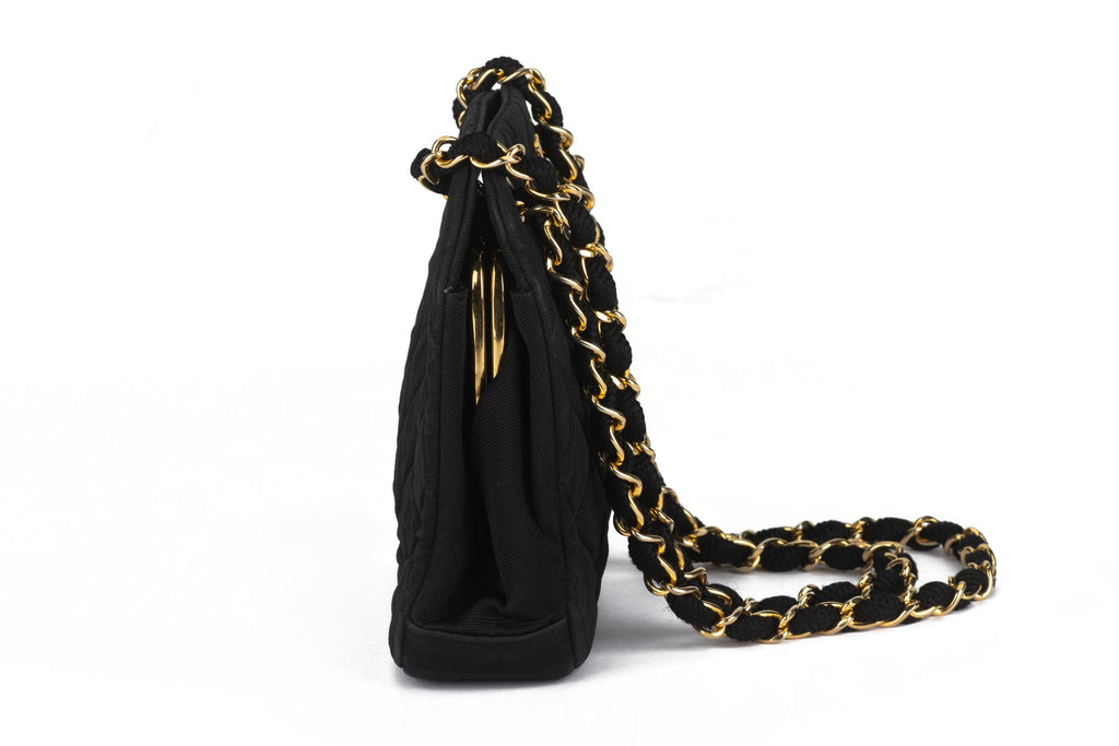 Chanel Vintage Black Chain Shoulder Bag