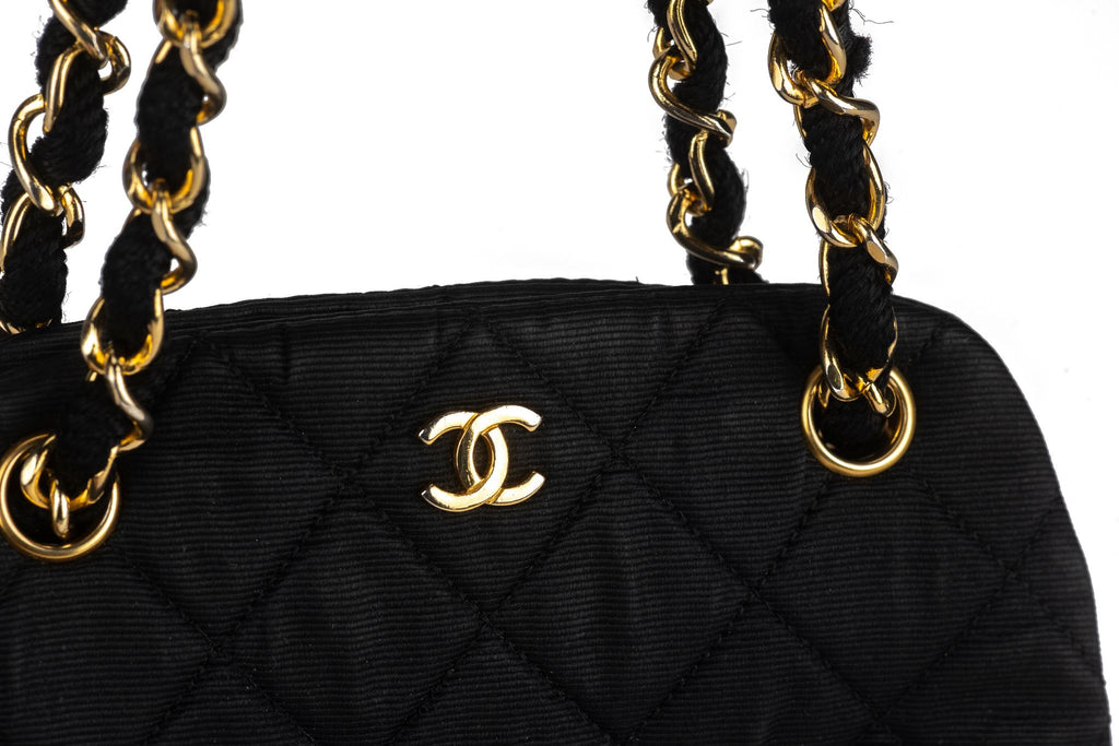 Chanel Vintage Black Chain Shoulder Bag