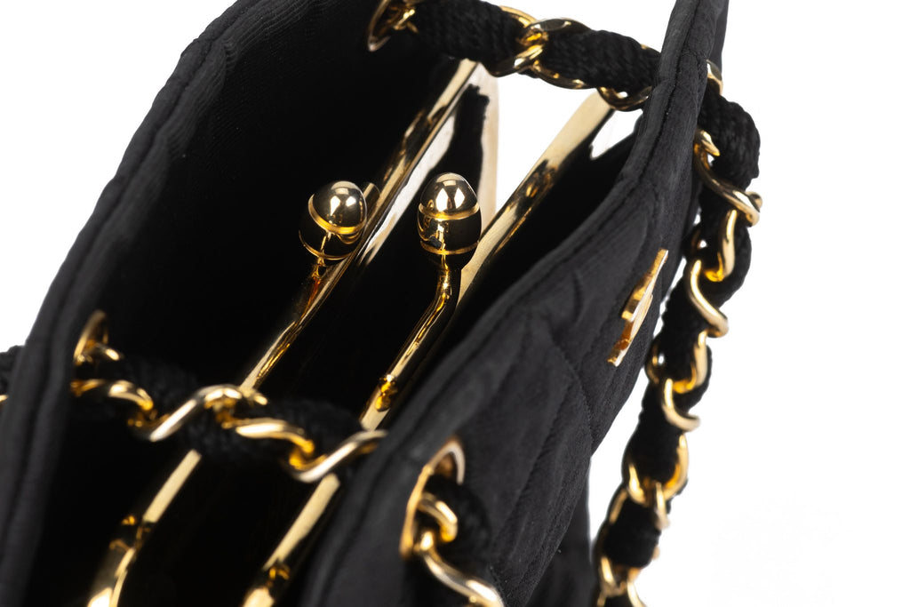 Chanel Vintage Black Chain Shoulder Bag