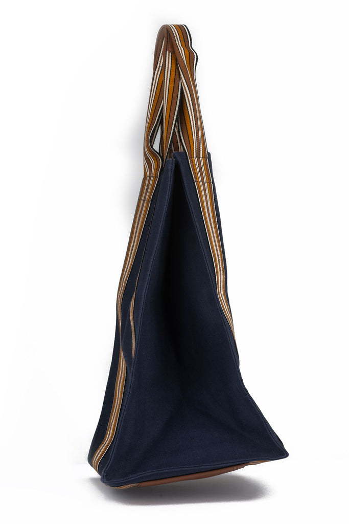Loro Piana New Unisex Oversize Blue Tote