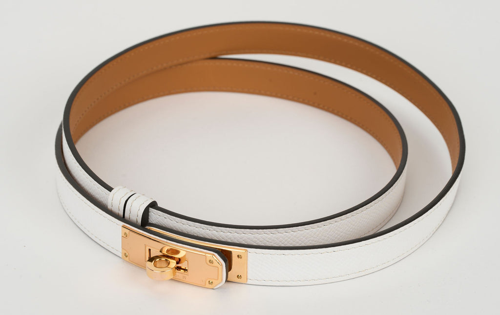 Hermès New Kelly 18 White Rose Gold