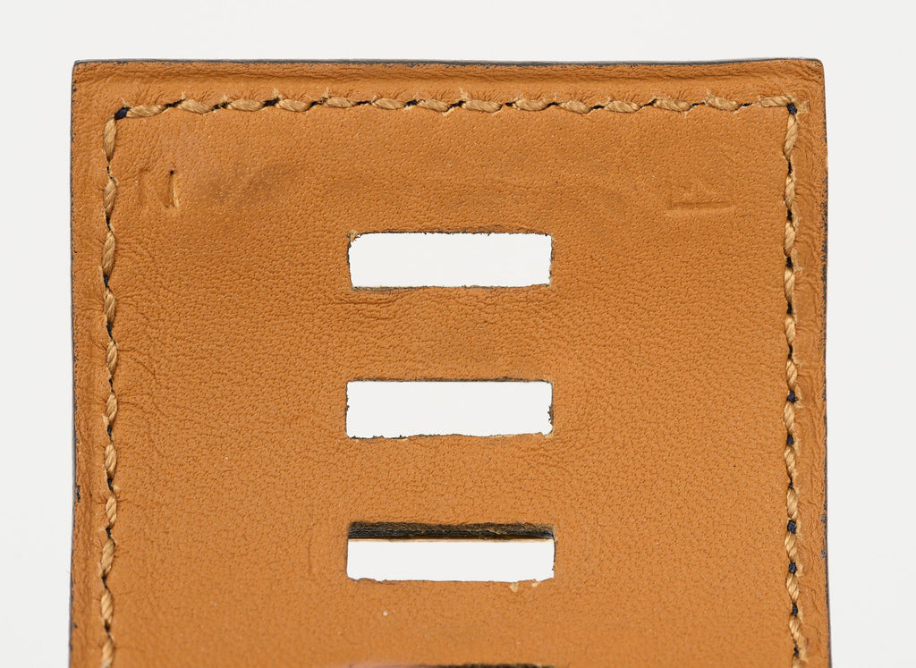 Hermès Blue Croc CDC Gold Bracelet