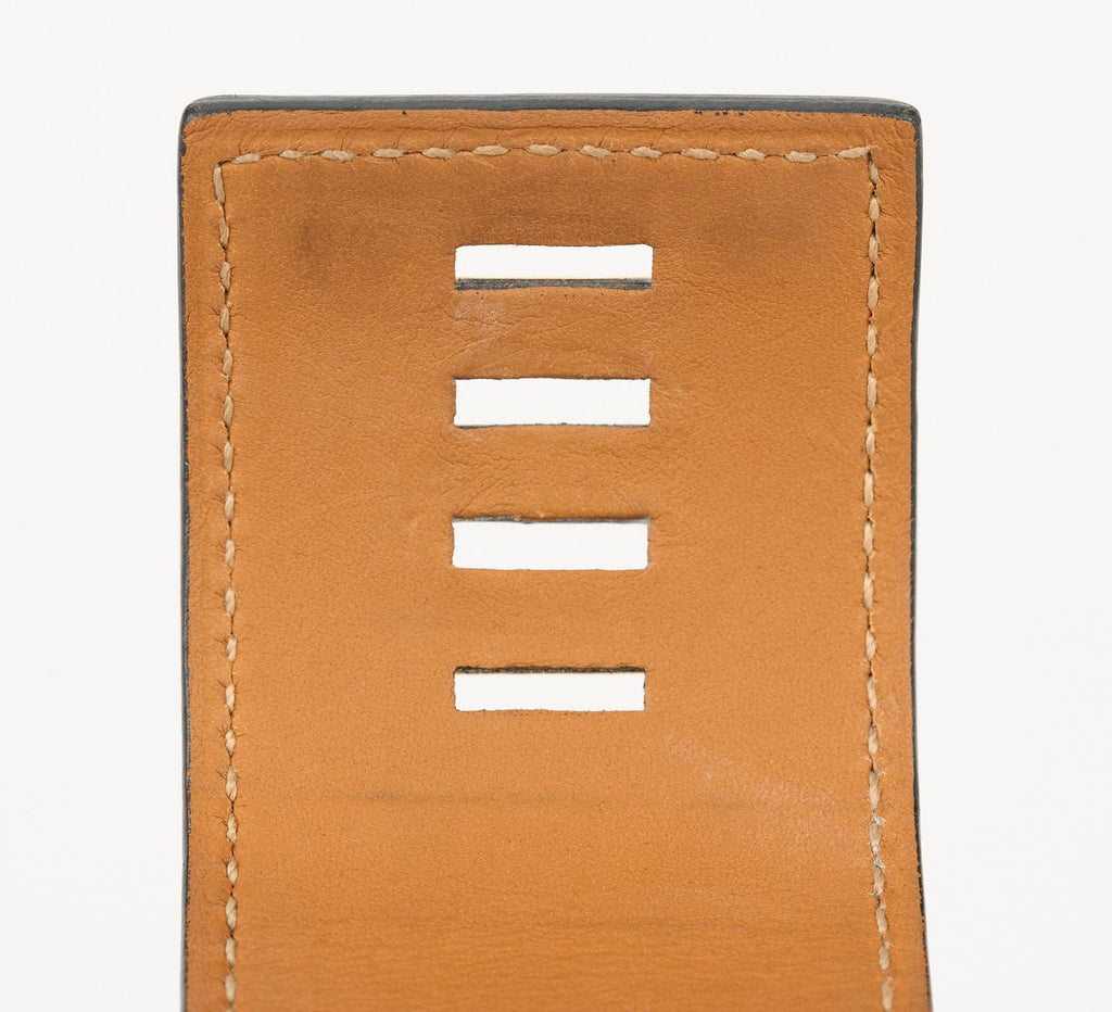 Hermès Black Croc CDC Gold Bracelet