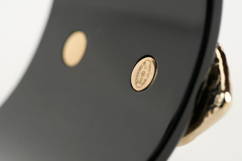 Chanel New Resin Pearl CC Cuff Bracelet