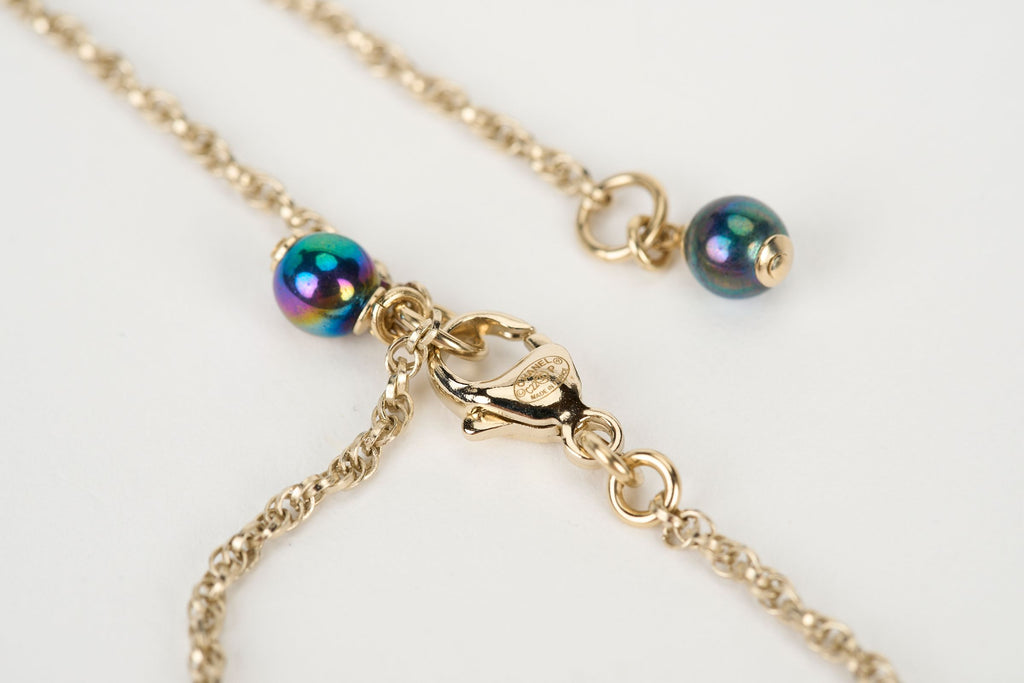 Chanel NIB Gold CC Pendant Necklace