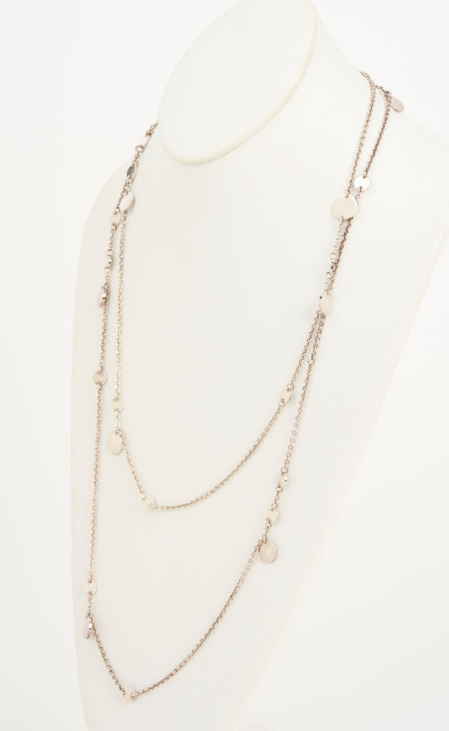 Hermès Silver & Rose Gold Long Necklace