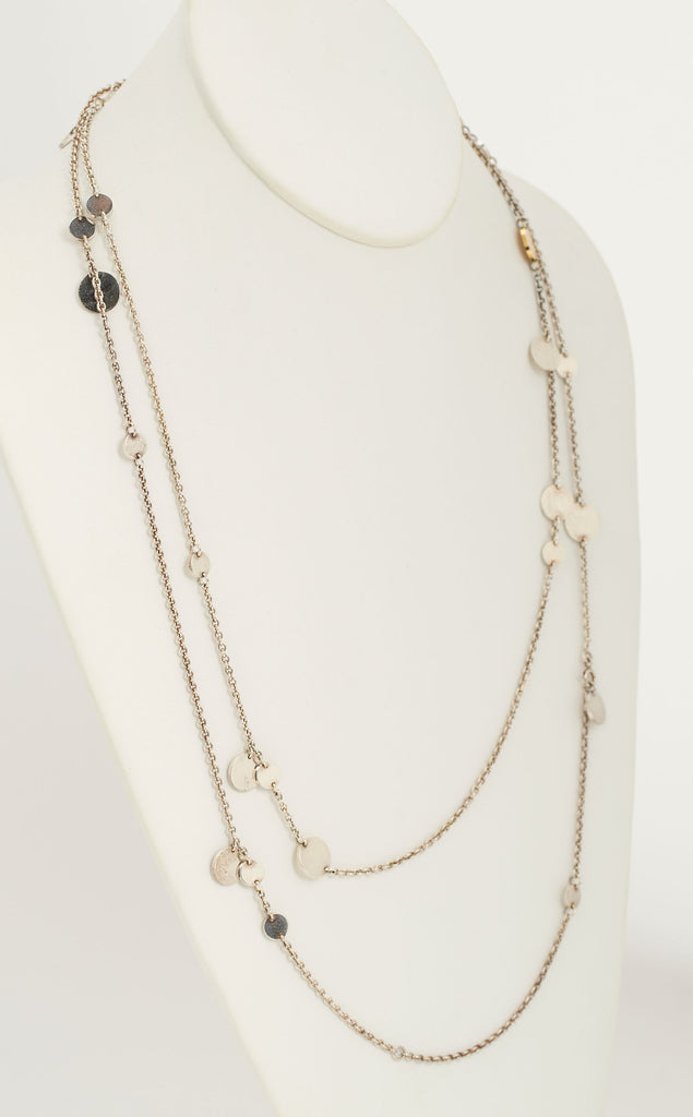 Hermès Silver & Rose Gold Long Necklace