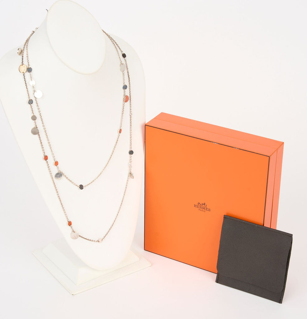 Hermès Silver & Rose Gold Long Necklace