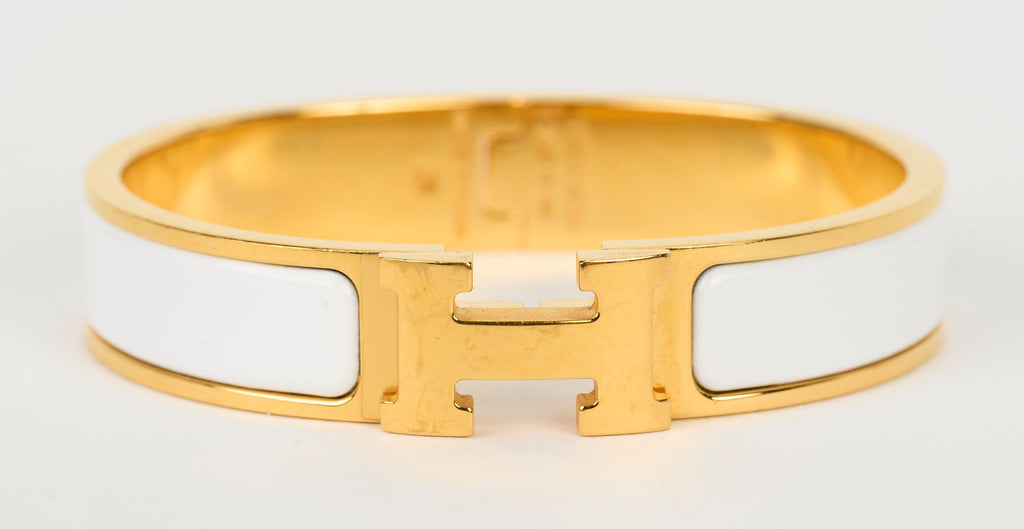Hermès Thin Clic Clac H Enamel Bracelet